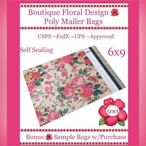 50pcs ~  6x9’ Polymailer Bags~BONUS 50ct Free Stickers 🌺🆕🌺 USPS Approved!